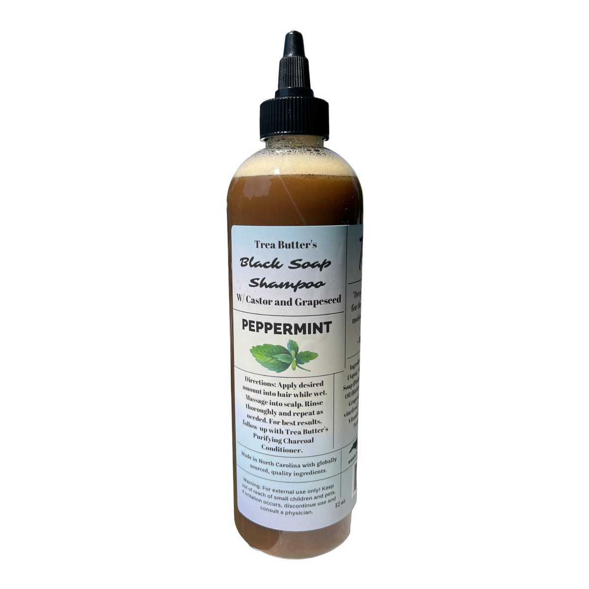 Black Soap Shampoo PEPPERMINT HIGHLY RECOMMENDED FOR LOCS Trea