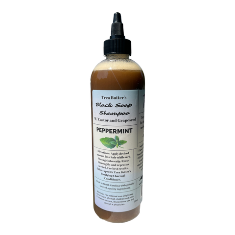 Black Soap Shampoo PEPPERMINT (HIGHLY RECOMMENDED FOR LOCS)